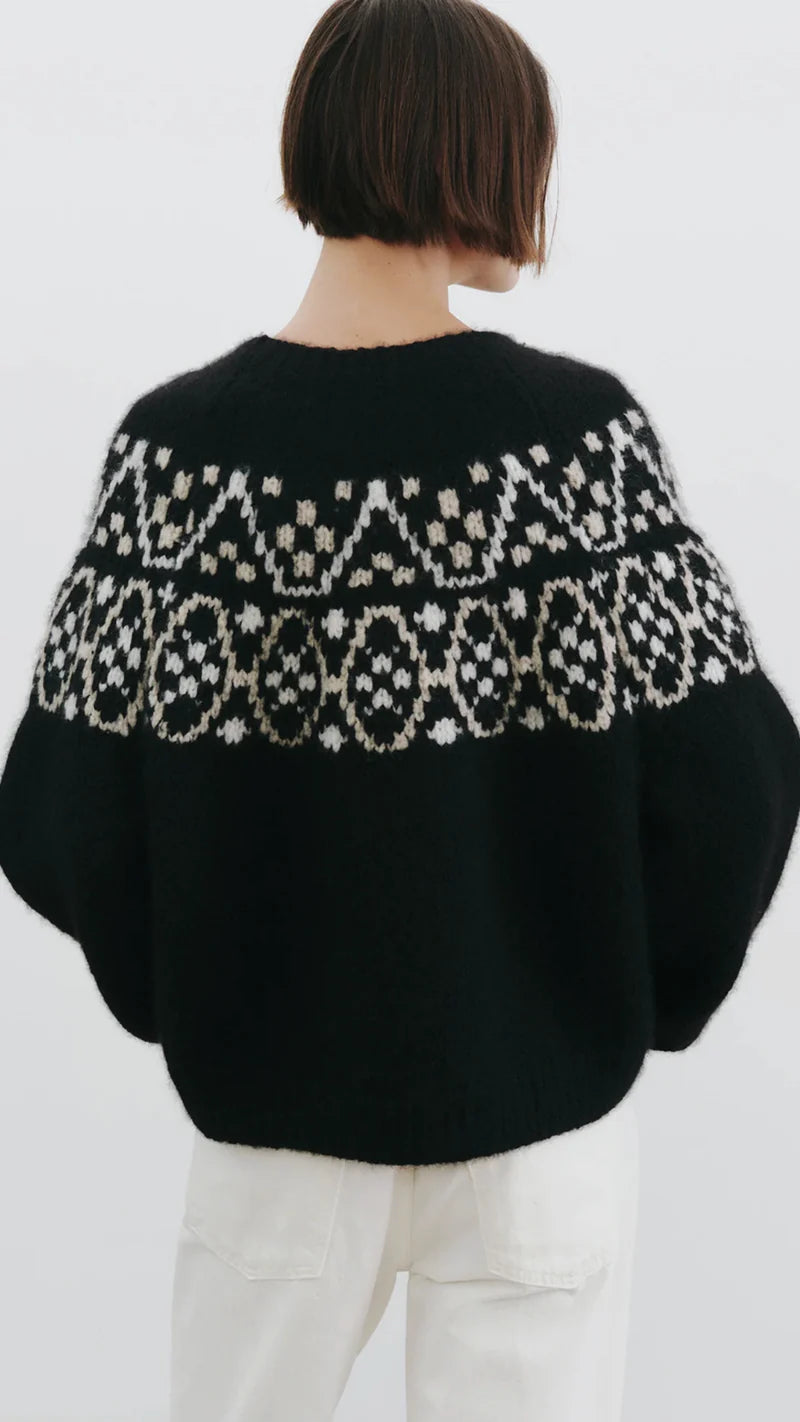 Nili Lotan - Chrissy Sweater in black Fairisle