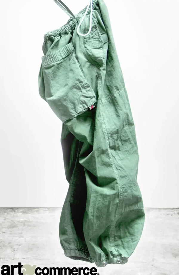 Freecity -outofsight Flap Snap poplin Jump Pant in Greenplant Glass