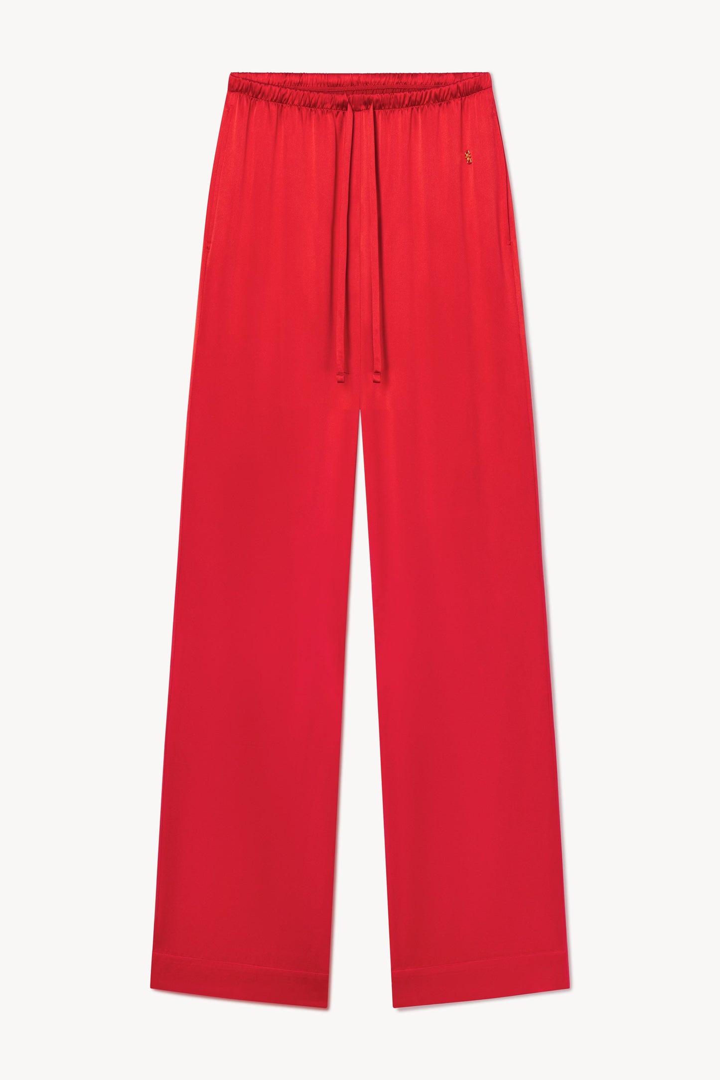 Fabulous silk Brody Pant in striking red by ÉTERNE.