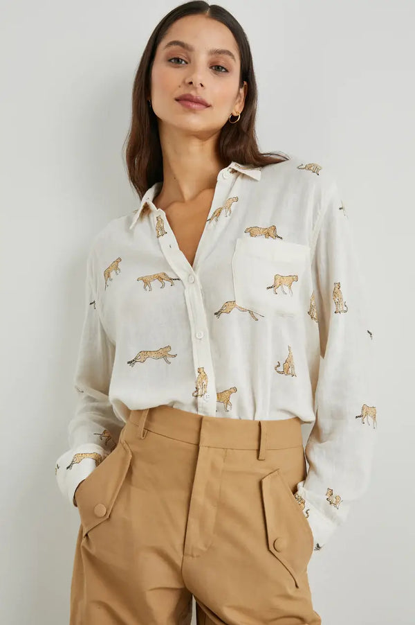 Rails - Charli Shirt in Natural Leopard