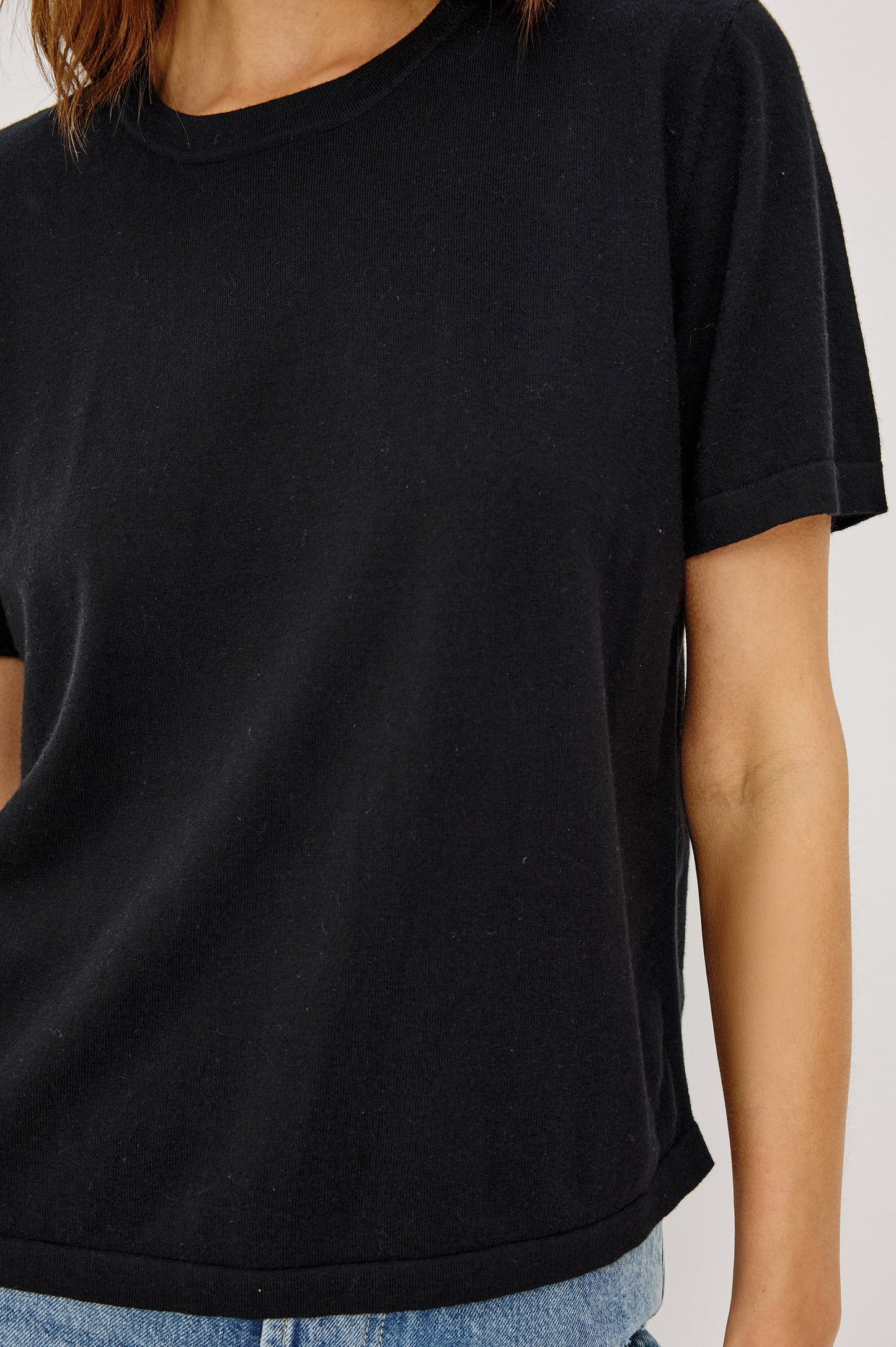 Rails - Cotton cashmere t-shirt in Black