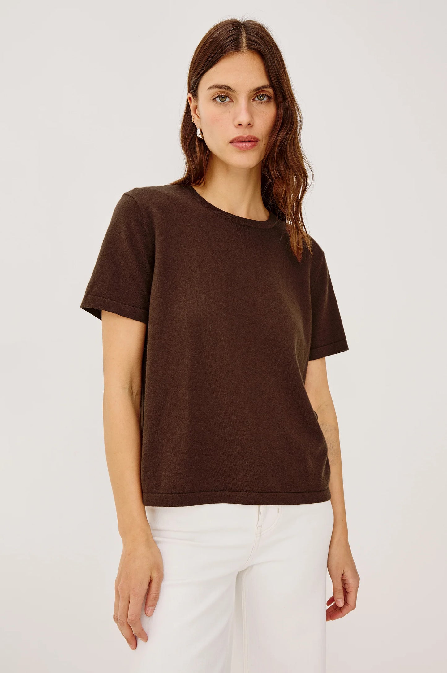 Rails - Cotton cashmere t-shirt Espresso