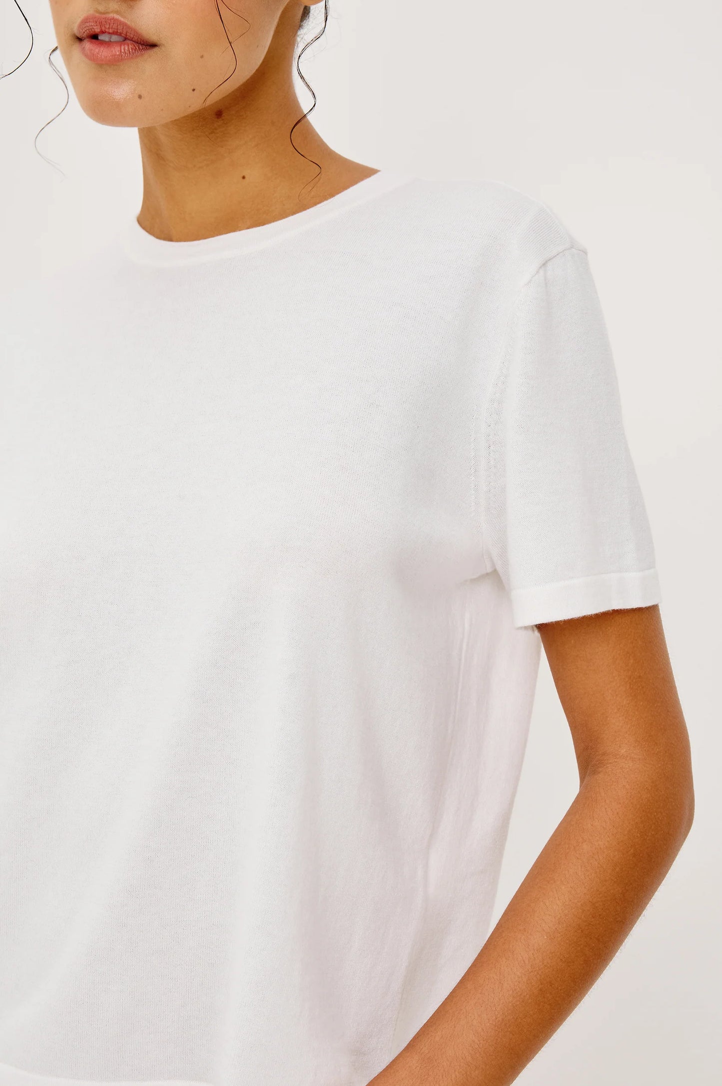 Rails - Cotton cashmere t-shirt in white