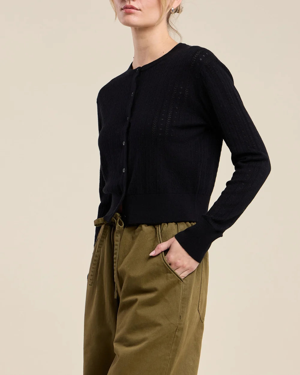 Velvet - Lavina Cardigan in black