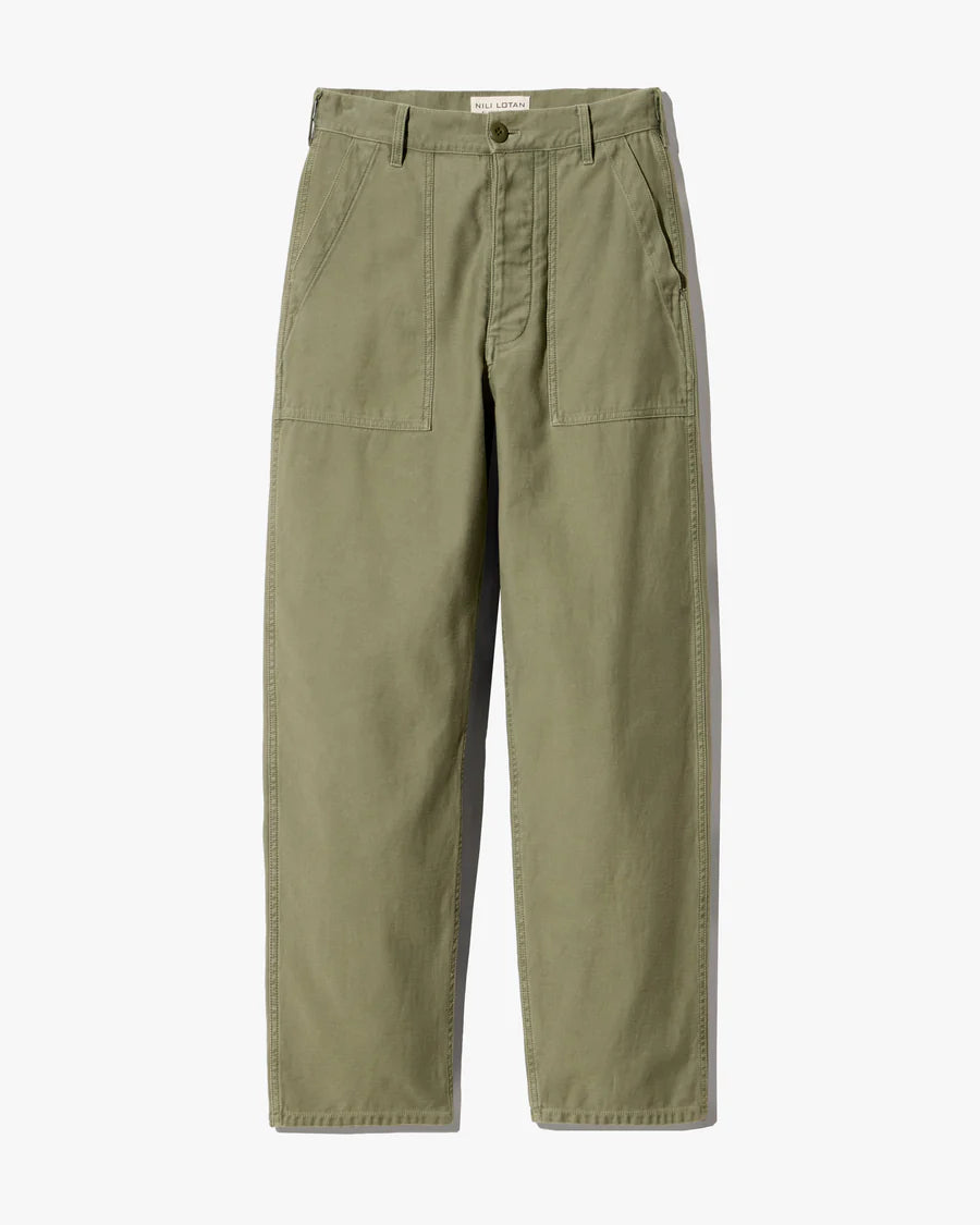 Nili Lotan - Earl Pant in Olive Fatigue