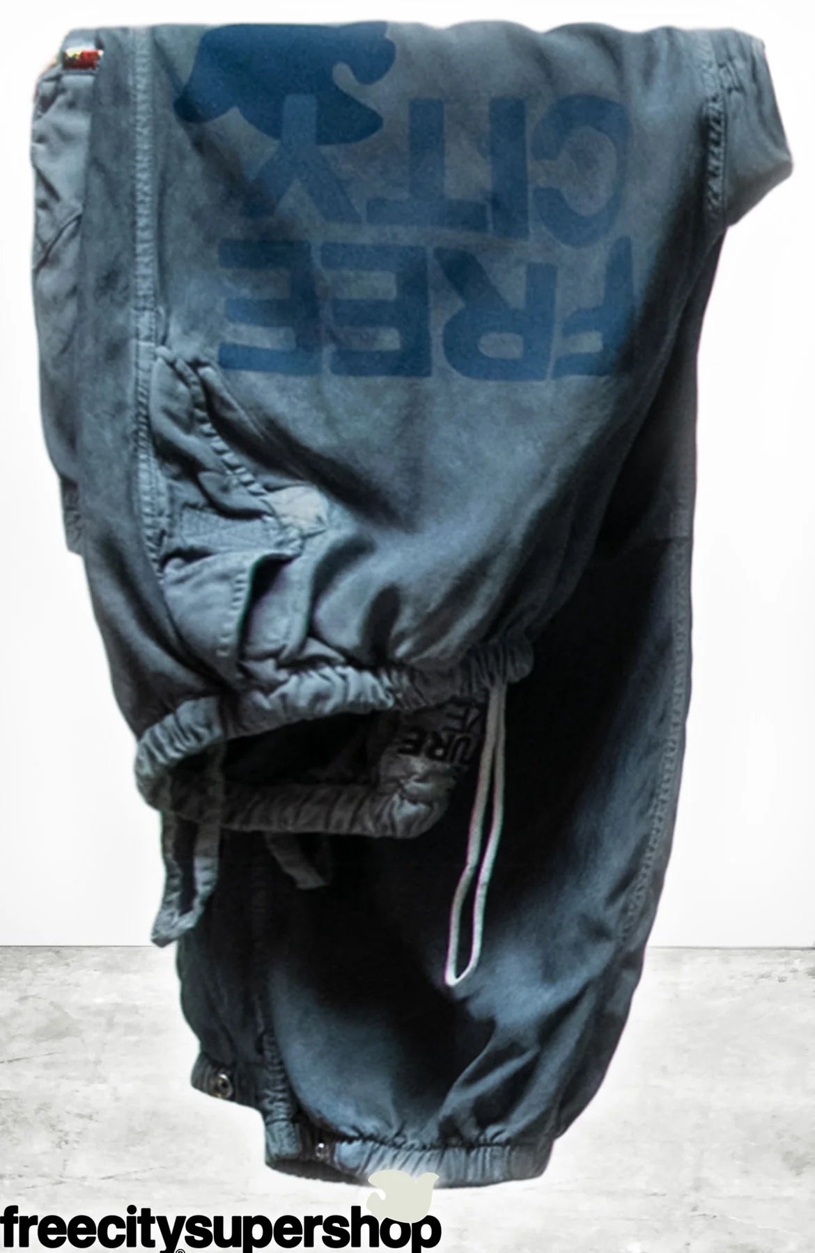 Freecity - Flap Snap matte satin airjump pants in ash