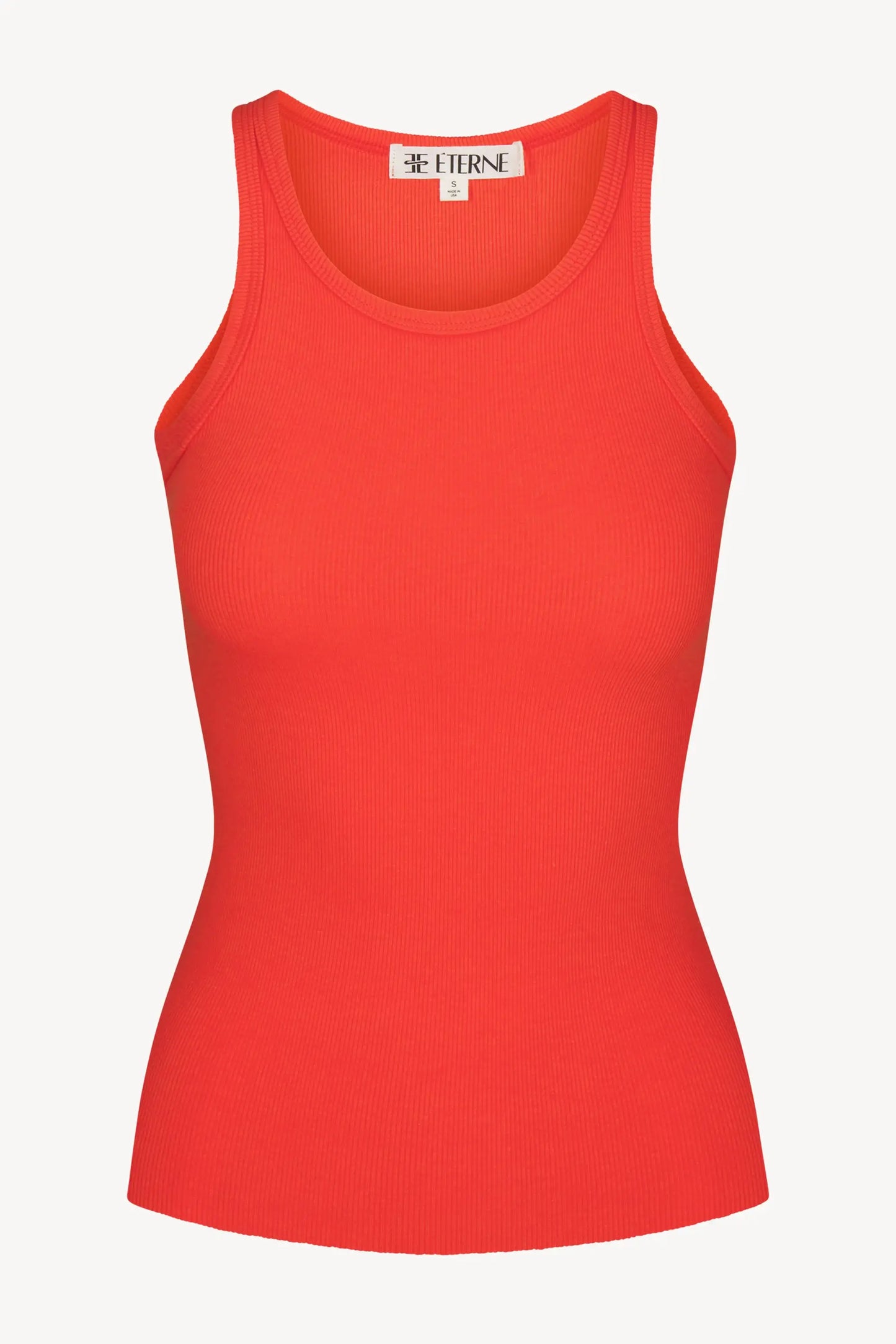 Eterne - High Neck Fitted Tank in Poppy