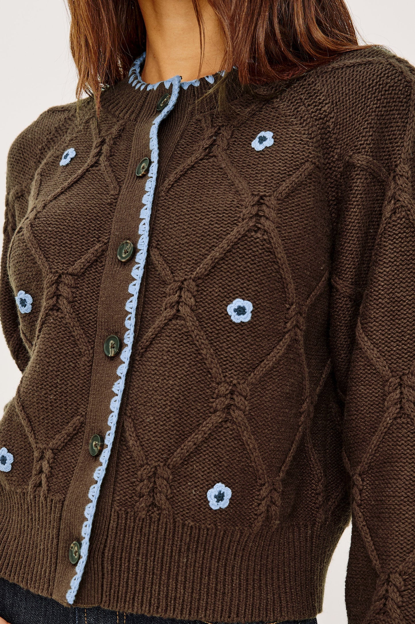 Rails - Laurie Cardigan in Walnut Daisy