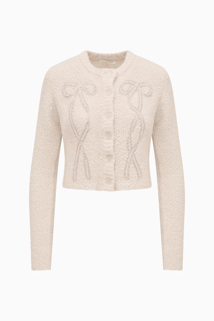 Love Shack Fancy - Leocadia Cardigan in Ivory