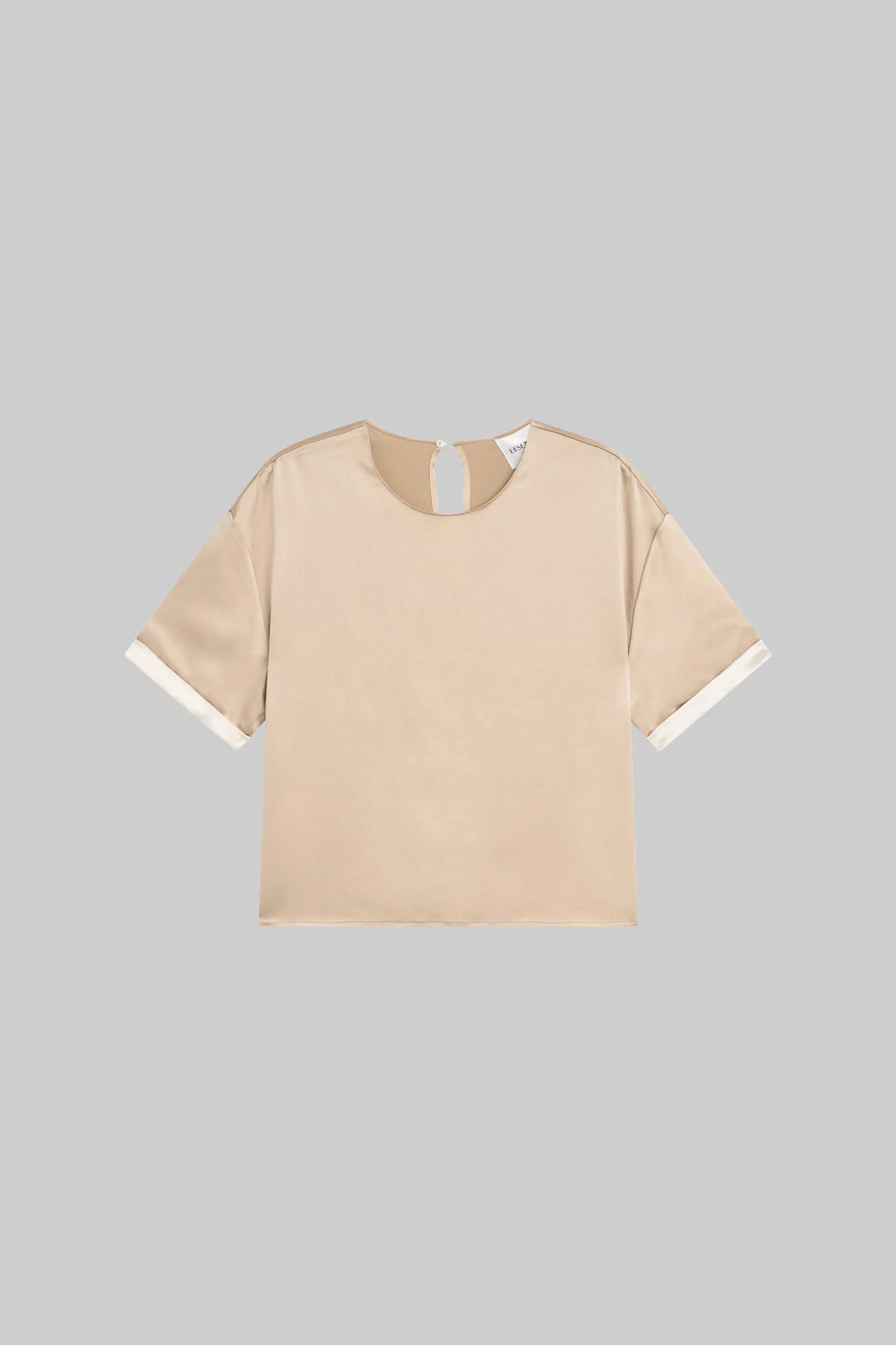 Leset - Barb Contrast Tee in Sand