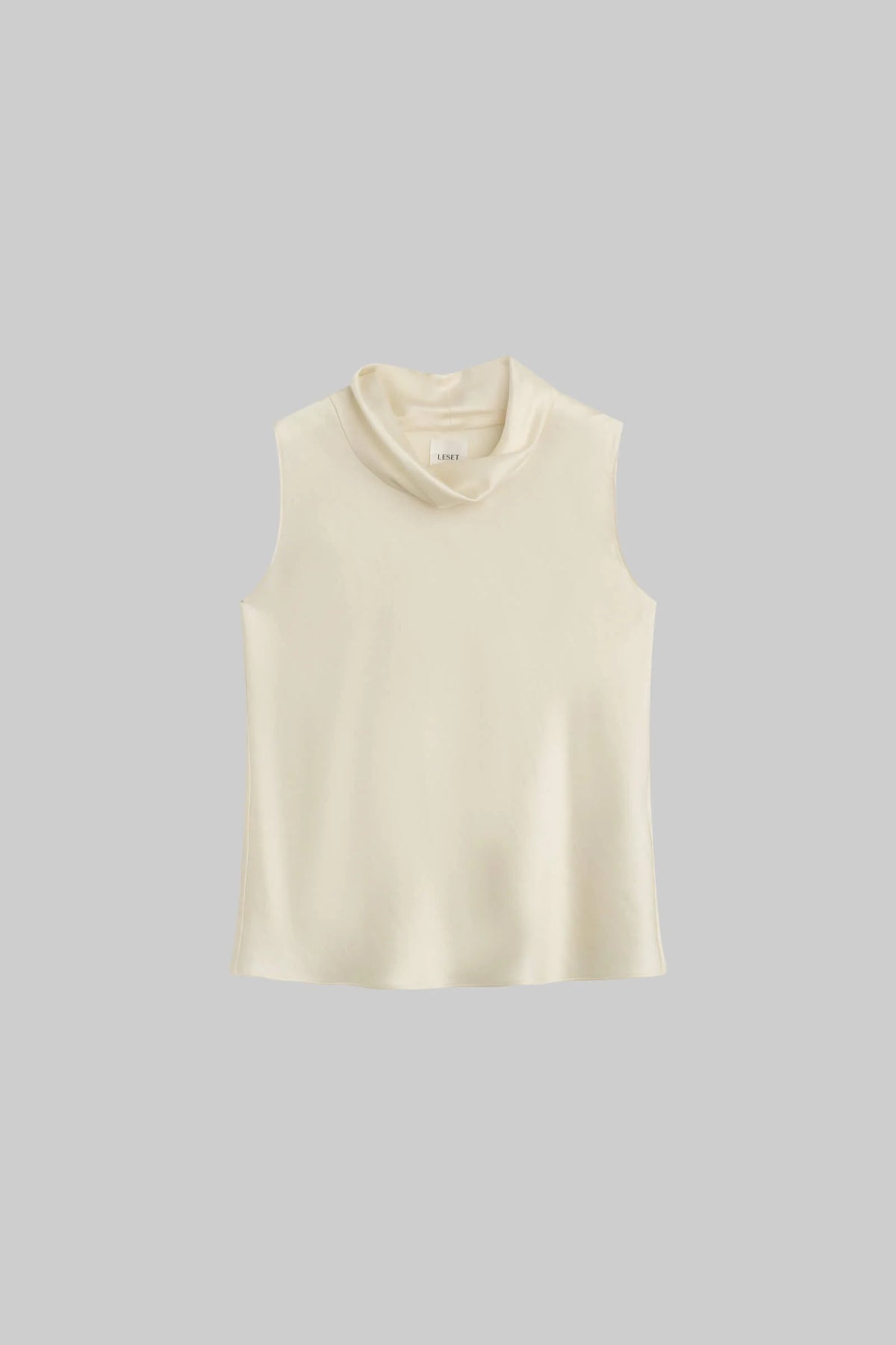 Leset - BARB SLEEVELESS COWL NECK in creme