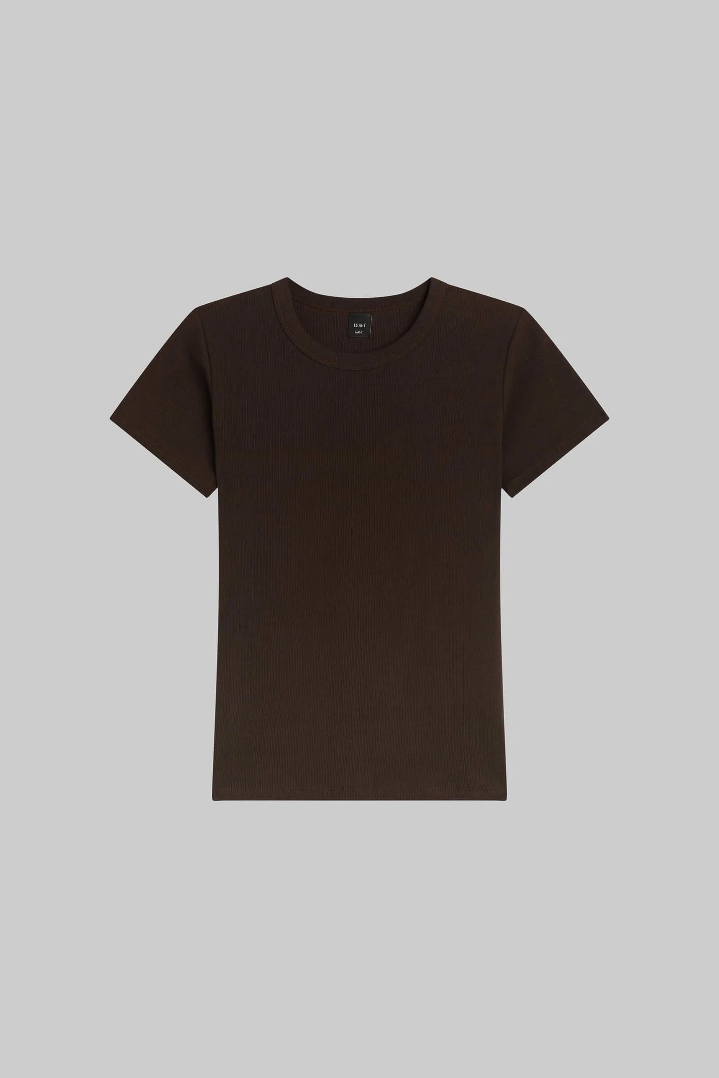 Leset - Kelly slim fit tee in chocolate
