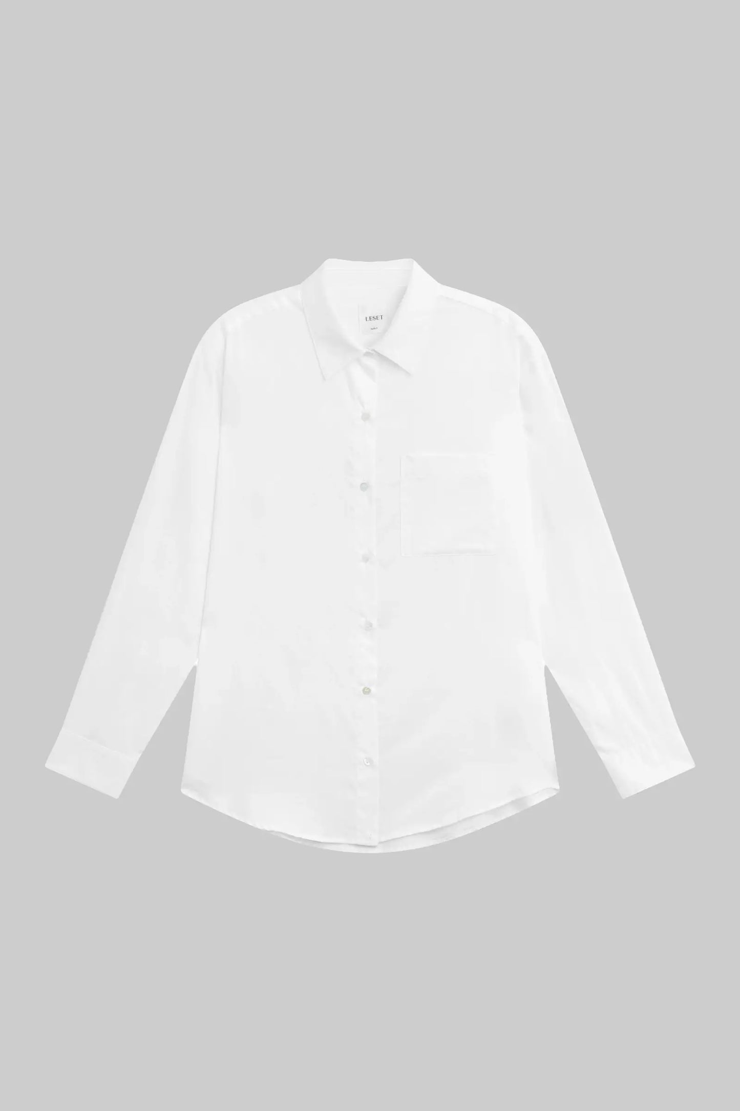 Leset - Yoko Classic Button Down Shirt in White