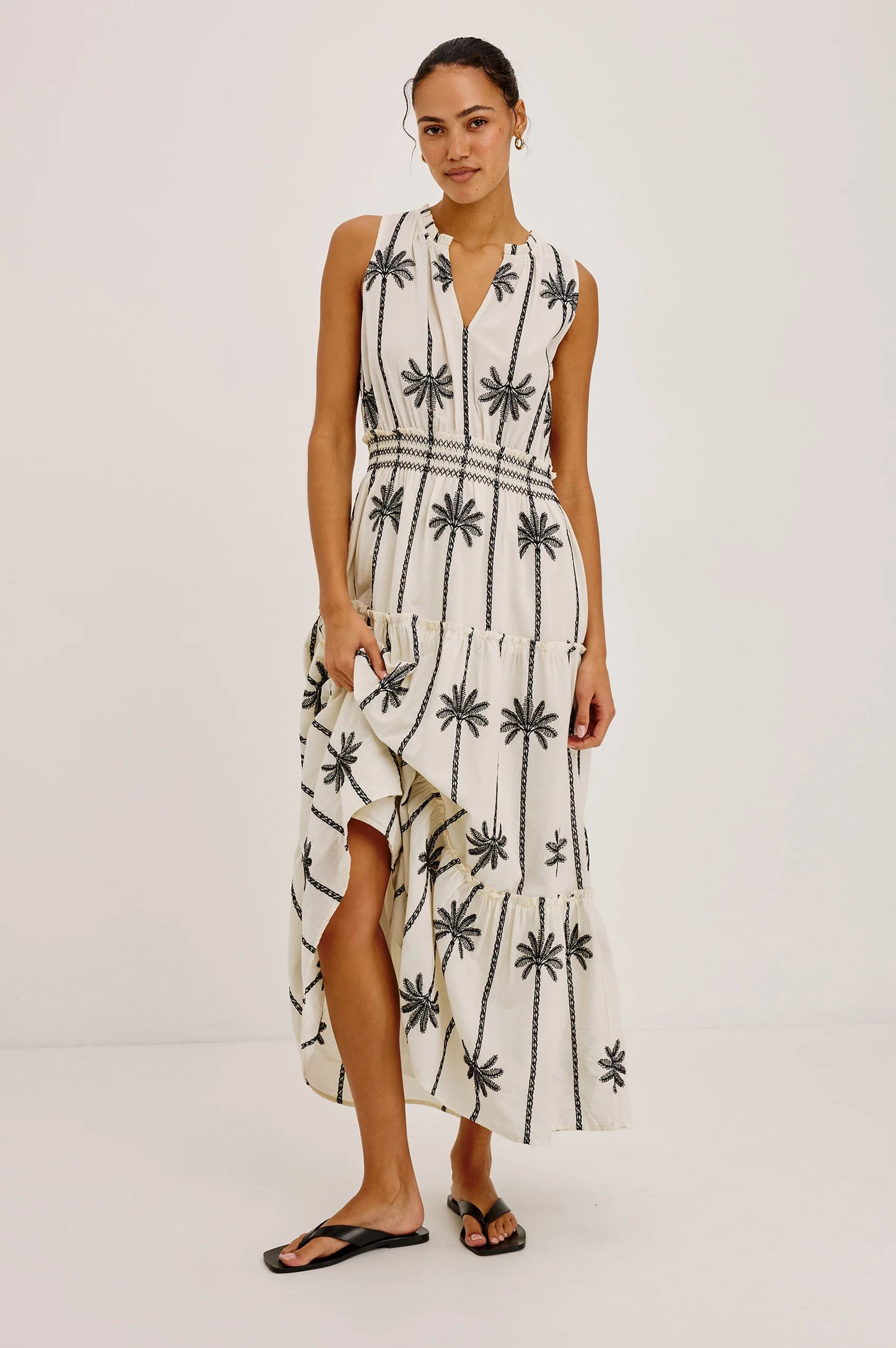 Rails - LouLou dress in Embroidered Palms