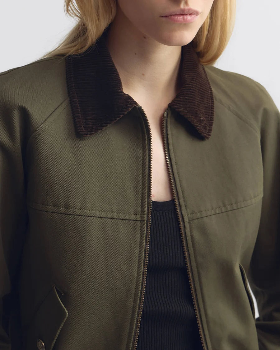 Nili Lotan - Victor bomber jacket in army green