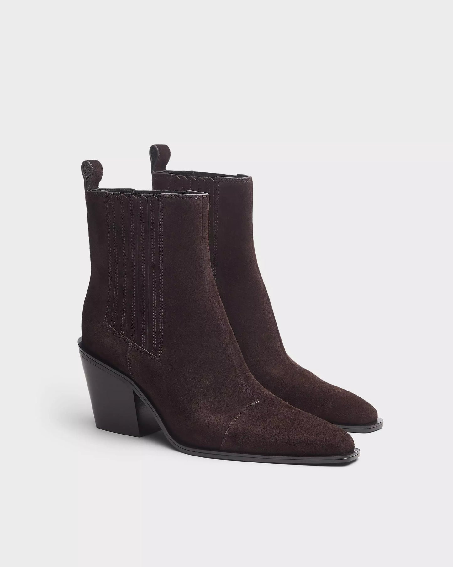 Rag & Bone - Newbury suede Chelsea boot in Dark Chocolate