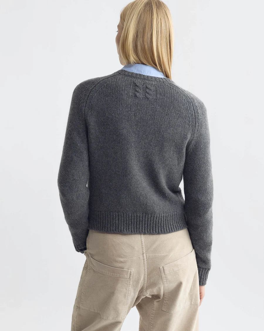 Nili Lotan - Laurel Sweater in Dark Charcoal Melange