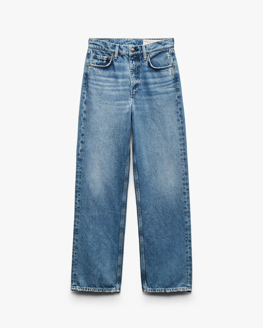 Rag & Bone - Shea High rise relaxed Straight jean in Ithaca wash