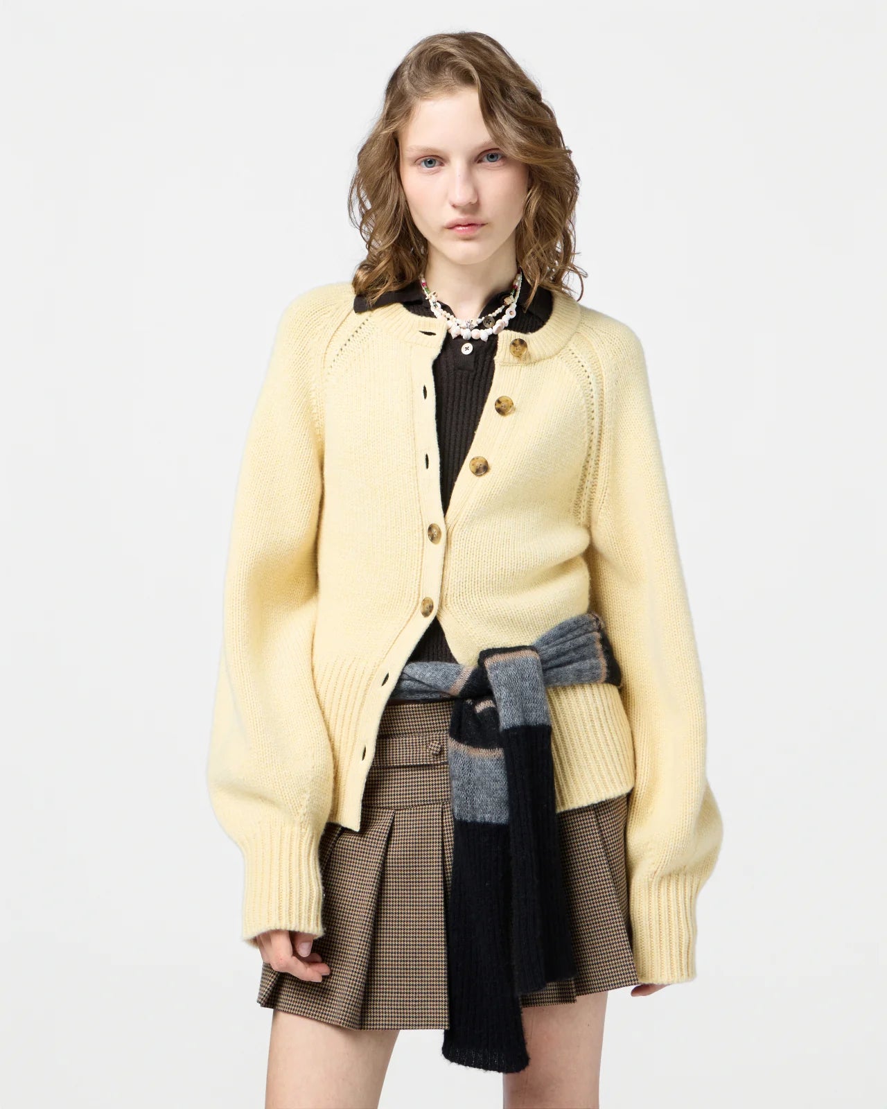 Guest in Residence - Sculpted Cardigan in Butter