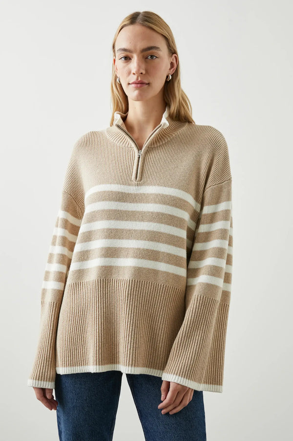 Rails - Tessa Sweater in Sand Stripe