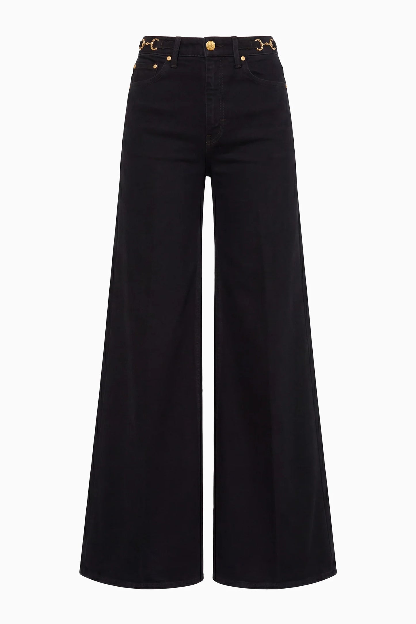 Ulla Johnson - Stretch Valory Flare jean in noir black