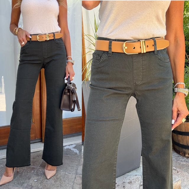 Bevy Flog - Amanda Pant in deep green