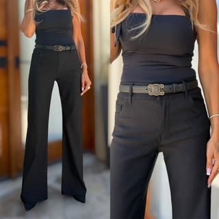 Bevy Flog Pants Bevy Flog - Amy Pant in Thin Black stripe