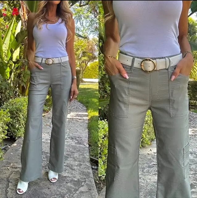 Bevy Flog Pants Bevy Flog - Rose Cargo Pant in Green Check