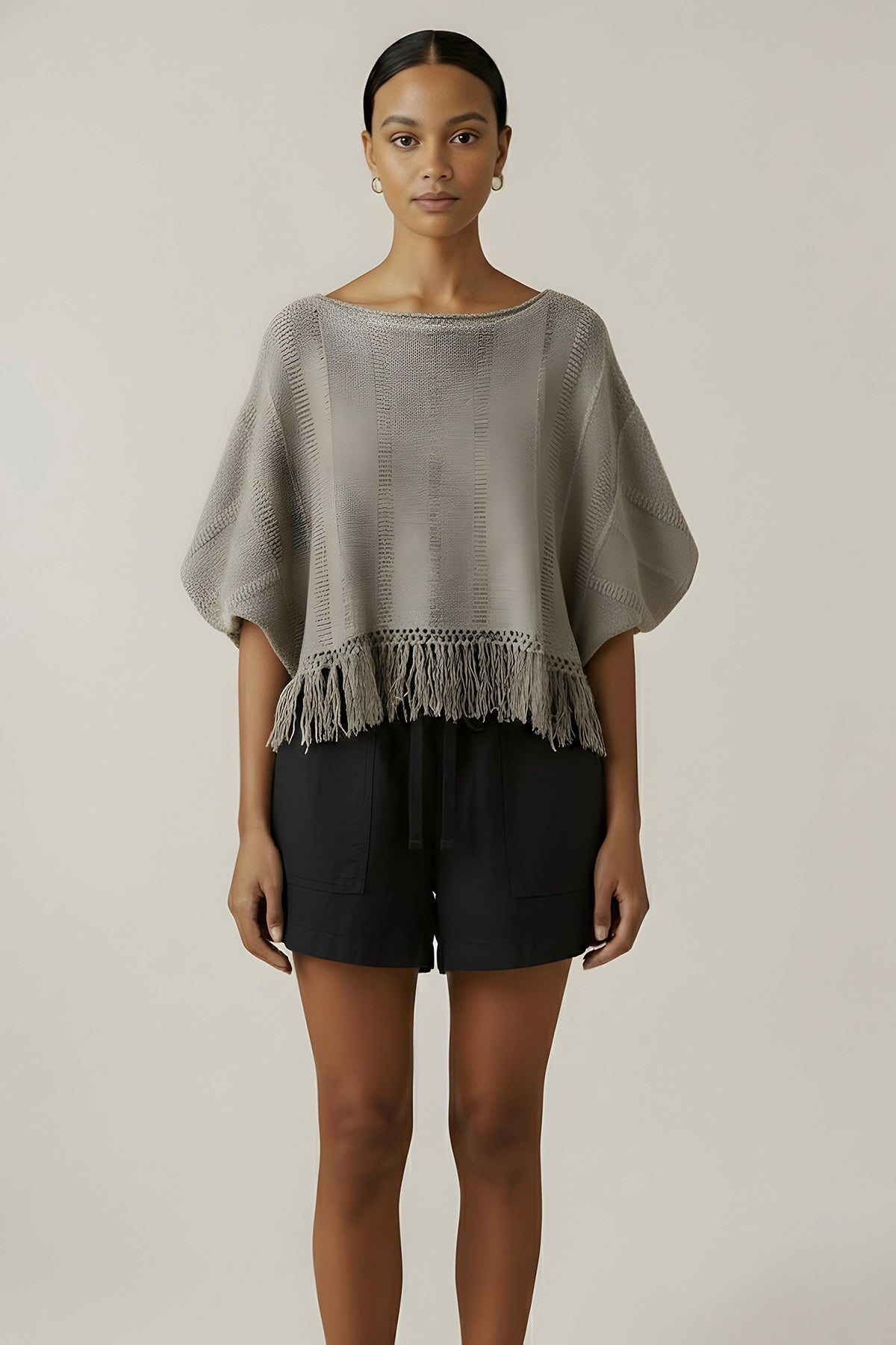 Velvet - Katarina Boatneck top in Stone
