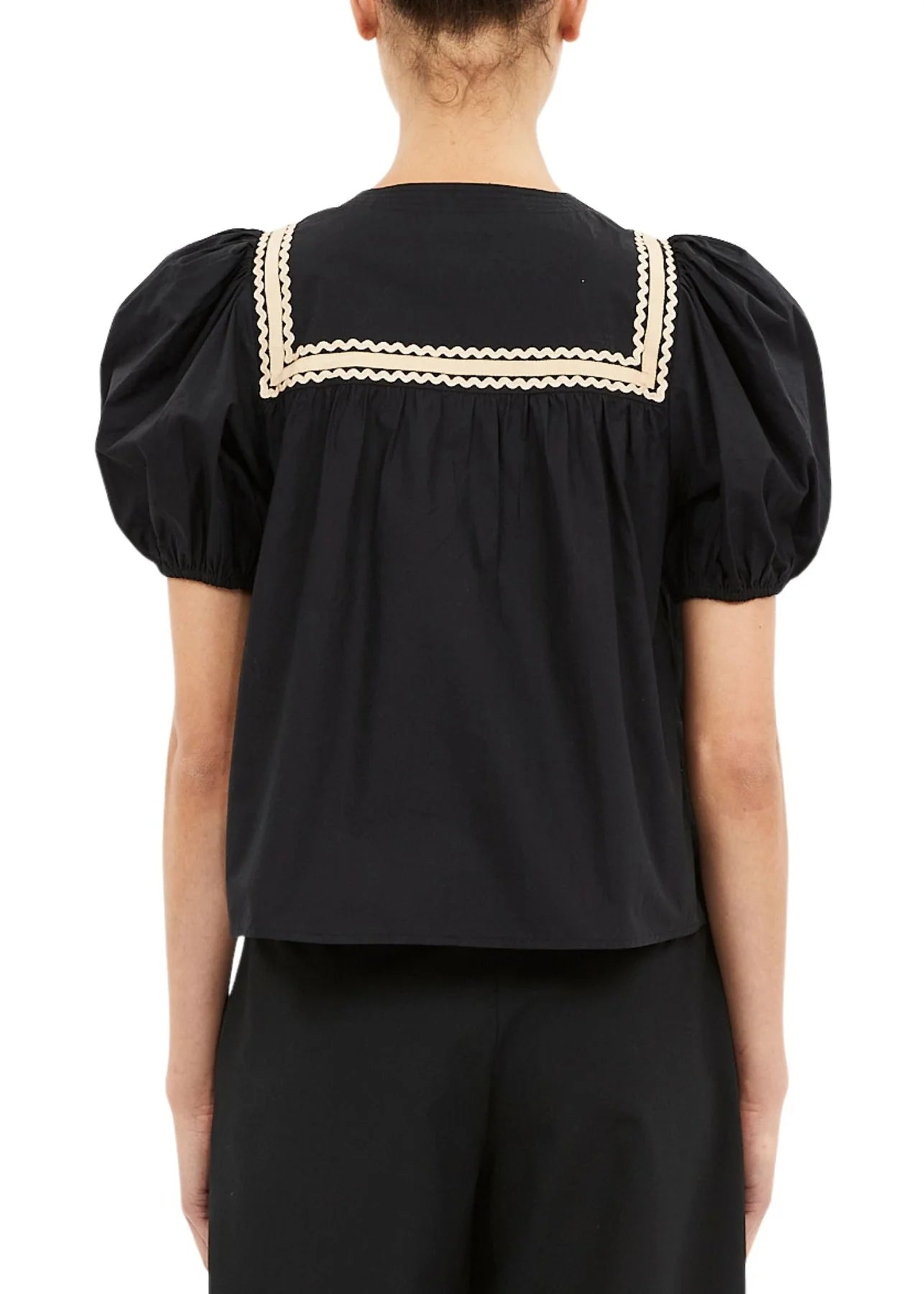 Ulla Johnson - Lia Puff sleeve top in Noir