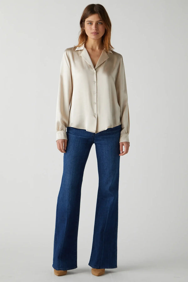 Velvet Jenny Graham - Soho Silk blouse in Oyster
