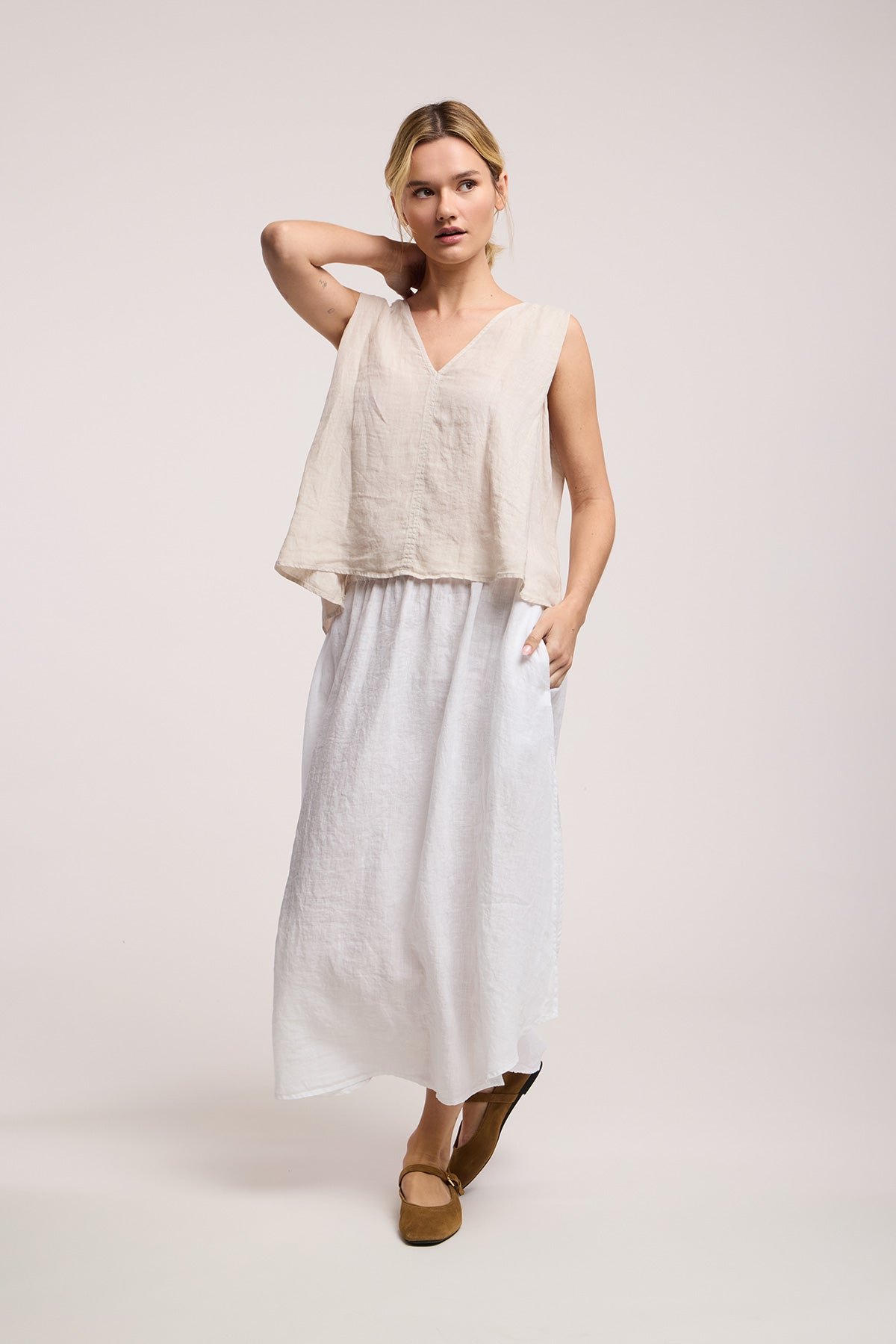 Velvet - Renna top in Cobble