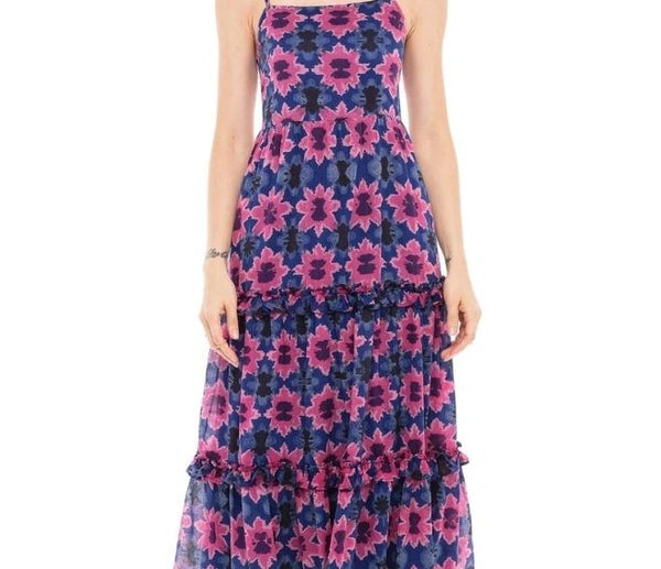 Hazel dress in Shibori Clamp Dye Blueprint from Banjanan in San Francisco at dress Boutique