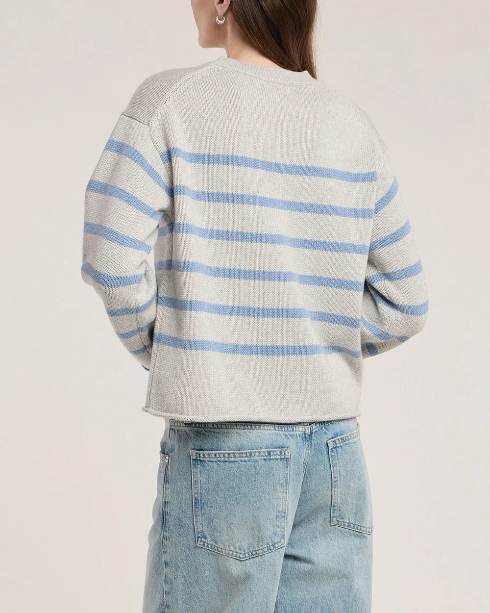 Velvet - Lucia crewneck in light heather