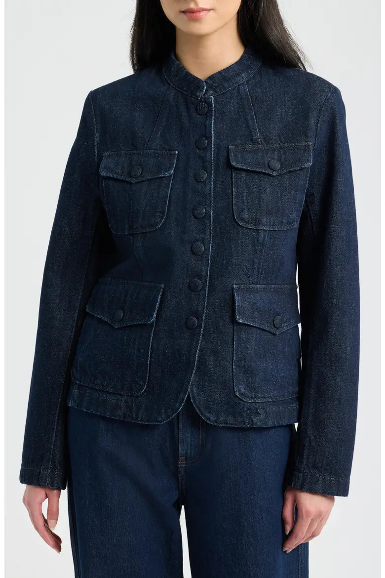 Rag & Bone - Mercer cotton Denim blazer in Dark Rinse