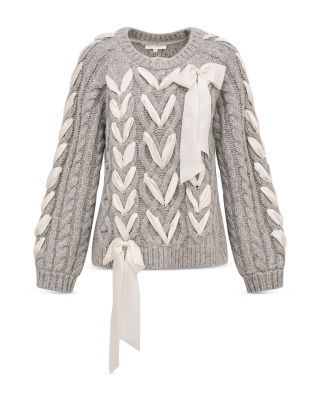 Love Shack Fancy - Kloss pullover in Grey melange