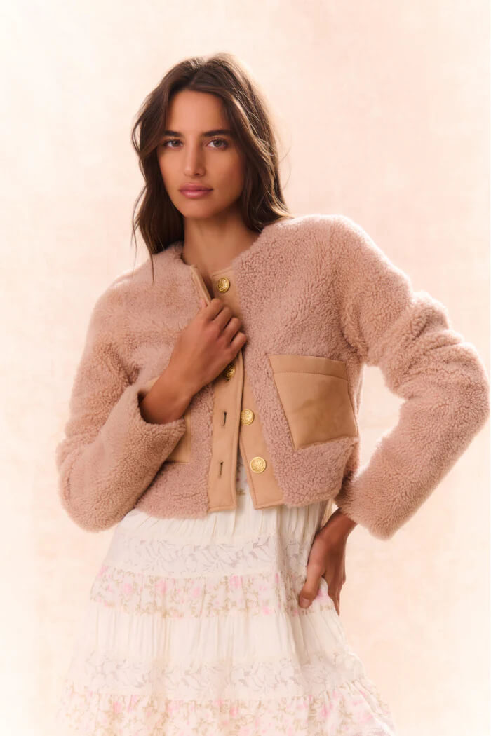 Love Shack Fancy - Lully Jacket in Honey