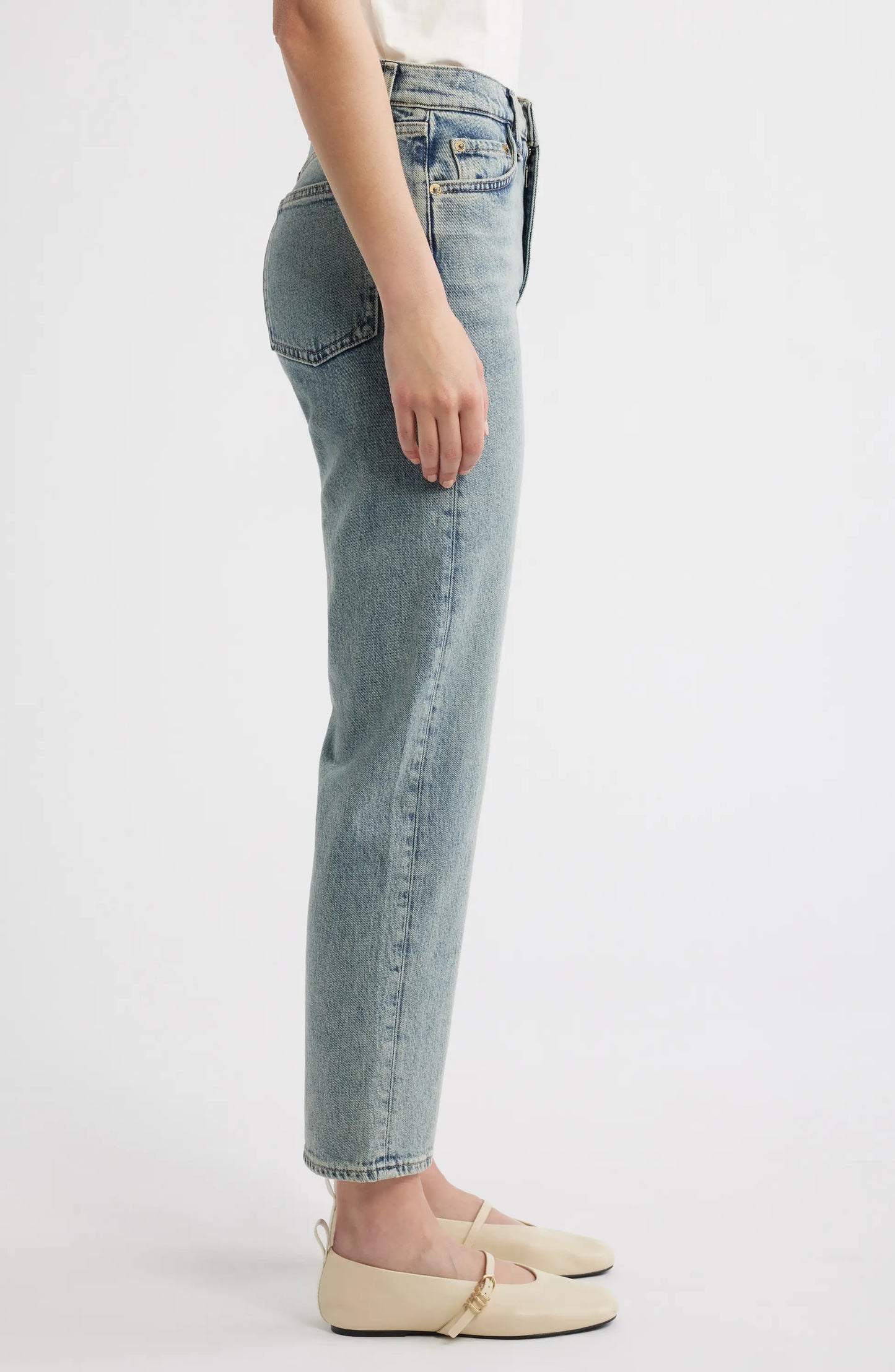 Rag & Bone - Harlow Mid rise jean ankle straight in Amity wash