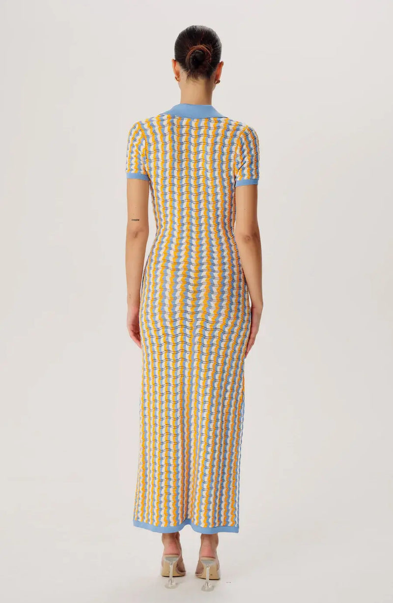 Ronny Kobo - Quinlan knit dress in cornflower