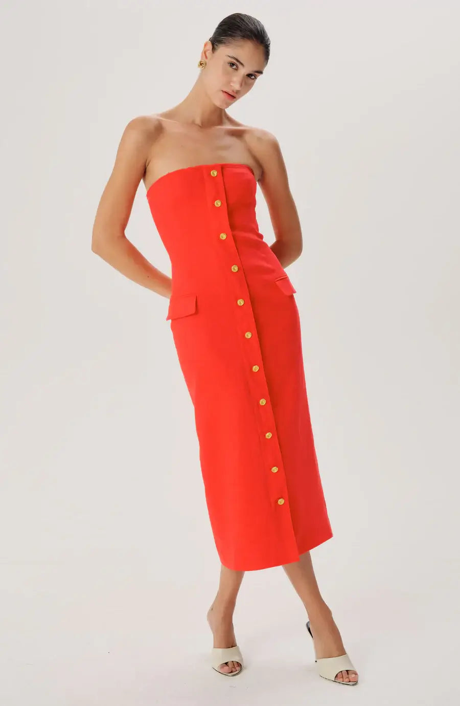 Ronny Kobo - Rose dress in Red