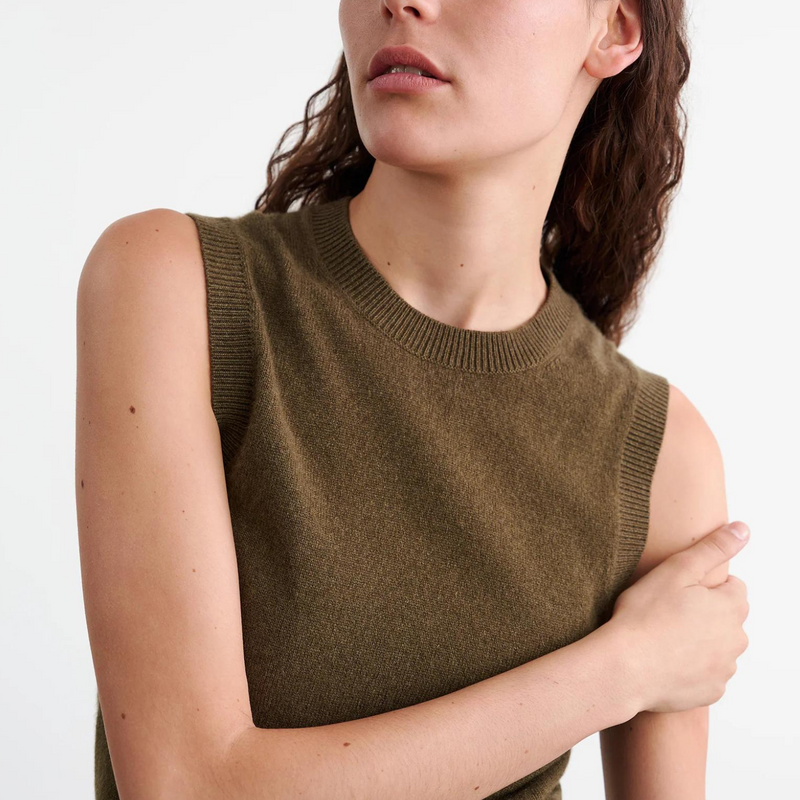 Nili Lotan - May Sweater Tank in Dark Moss