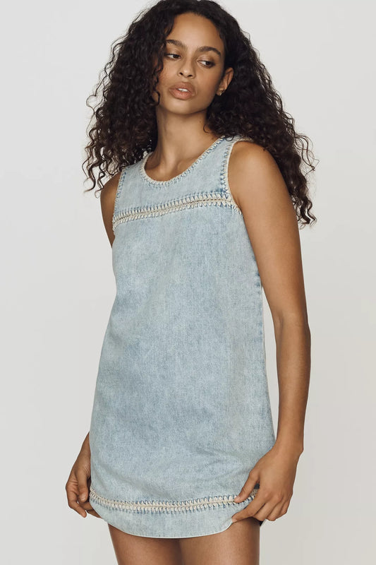 Rails - Lindsey dress in bleached indigo