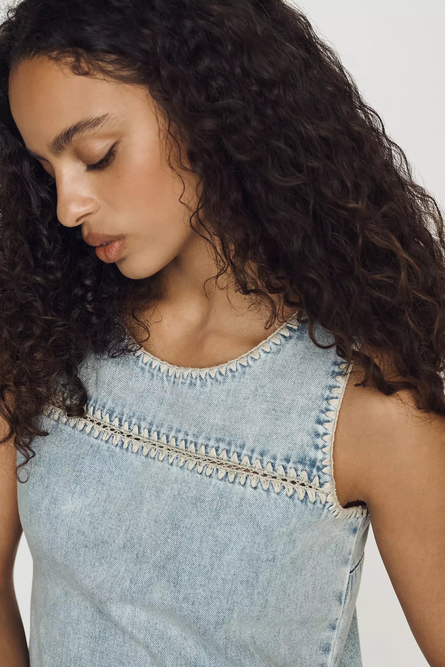 Rails - Lindsey dress in bleached indigo