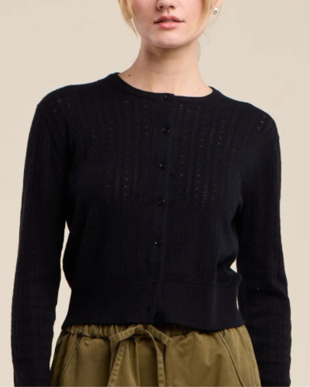 Velvet - Lavina Cardigan in black