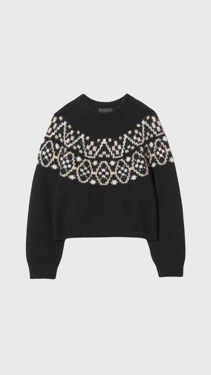 Nili Lotan - Chrissy Sweater in black Fairisle
