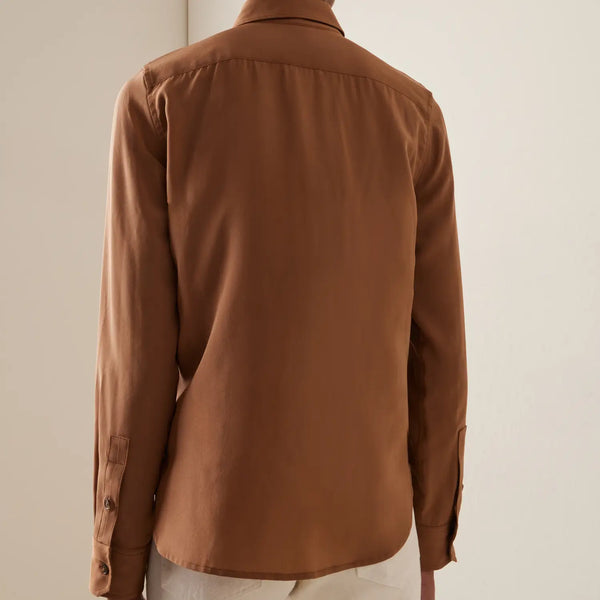 Nili Lotan - Gaia Slim Shirt in Copper