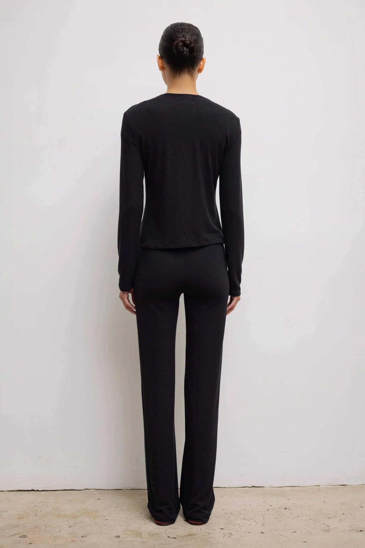 Leset - Lauren classic cardigan in black