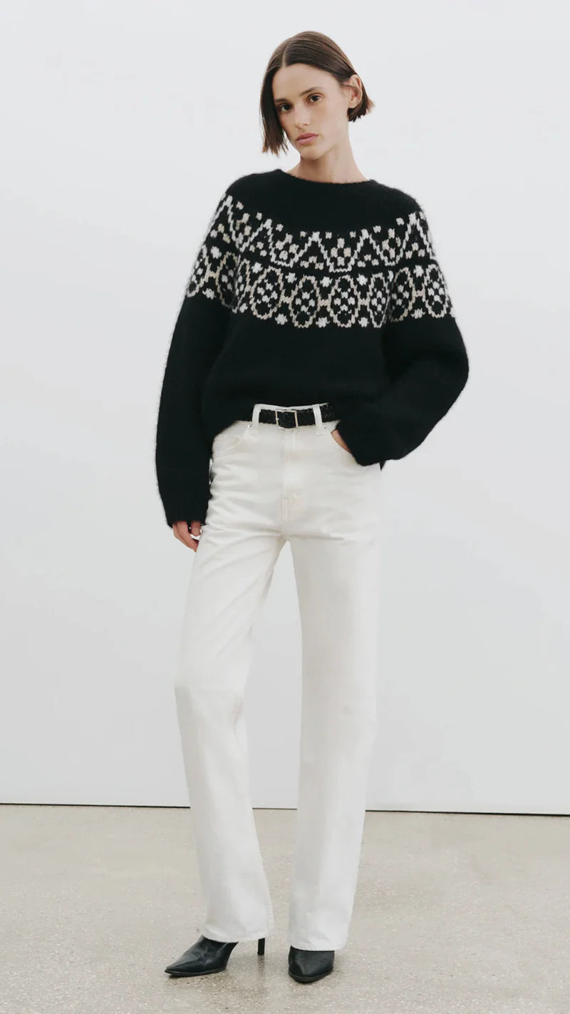 Nili Lotan - Chrissy Sweater in black Fairisle
