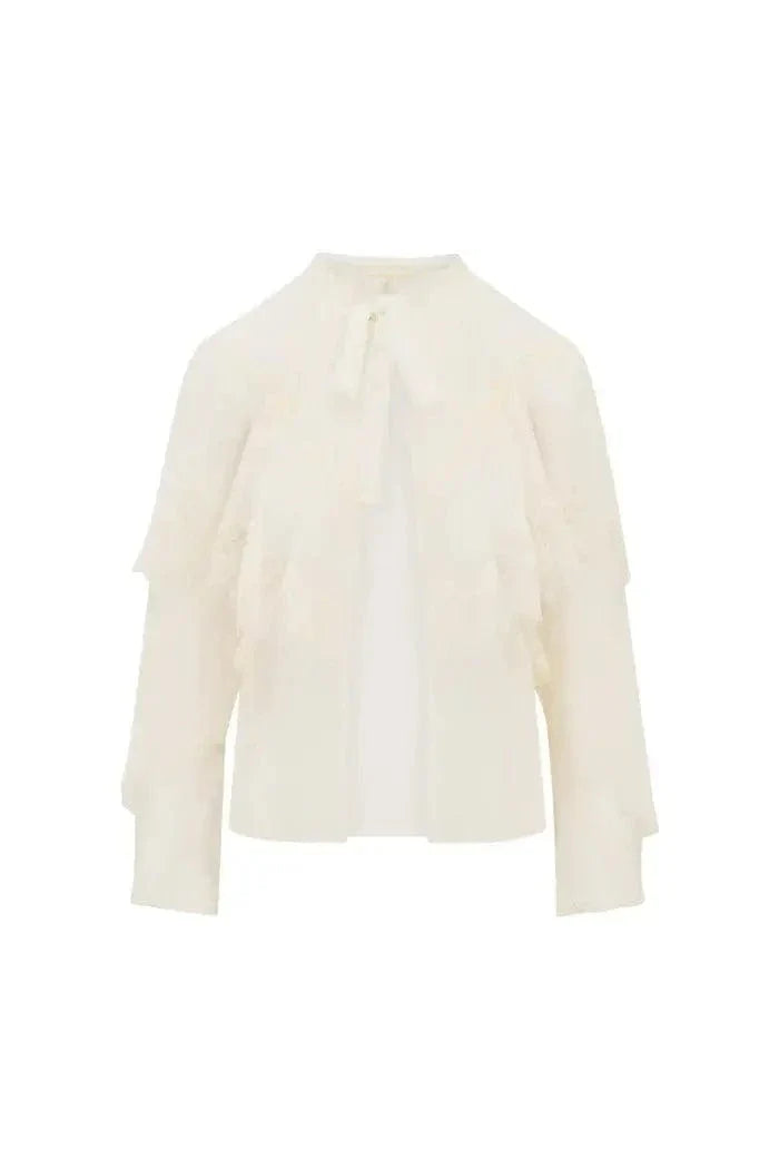 Love Shack Fancy - Afton Blouse in Ivory