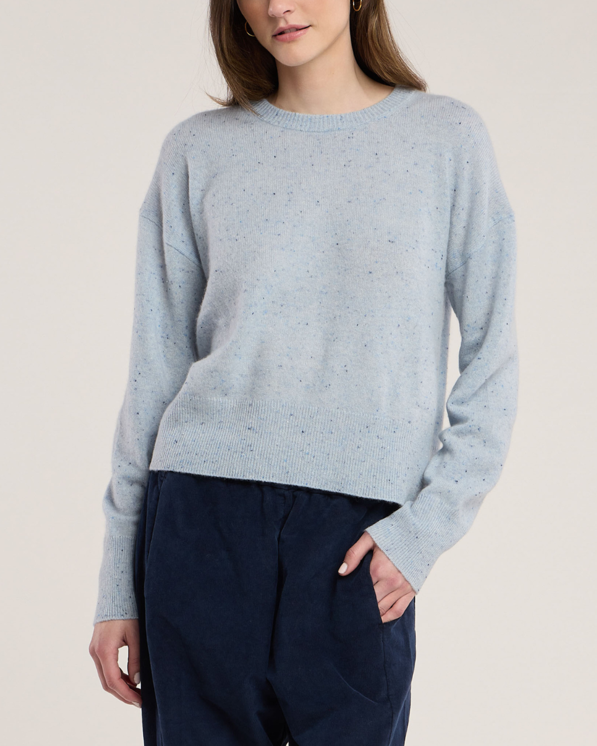 Velvet - Alba Crewneck Sweater in Capri